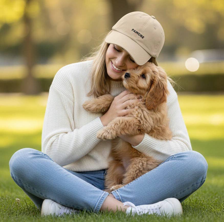 HatPhile Pawdre Soft Baseball Cap – Adjustable Cotton Hat for Dog / Cat Dads: Pawdre Khaki Cap - Pet Musings
