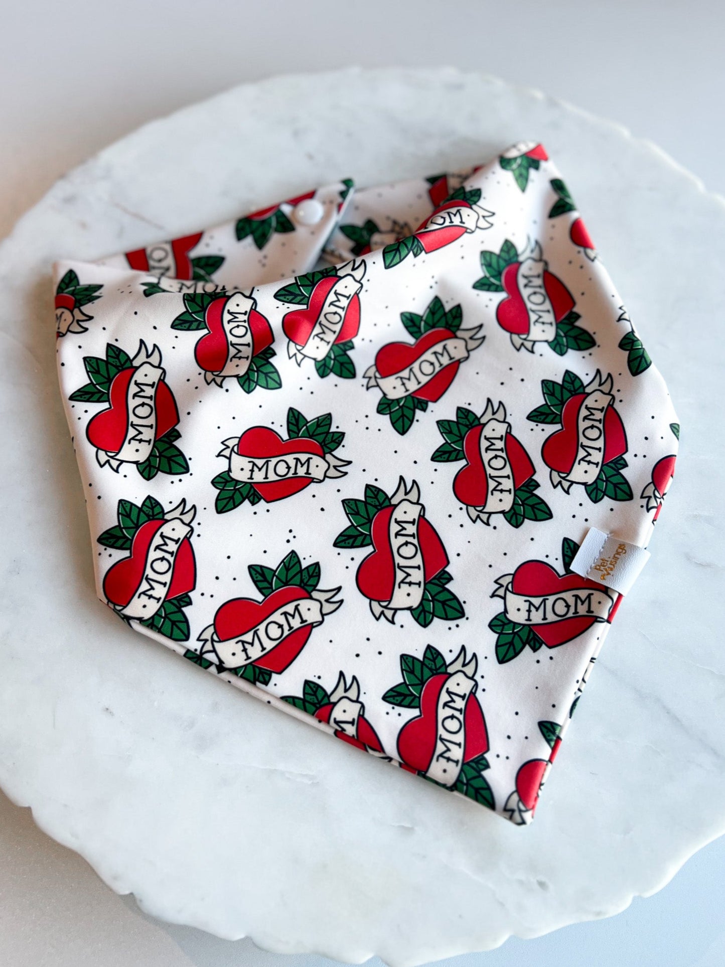 Mom Tattoo Wrinkle Resistant Bandana