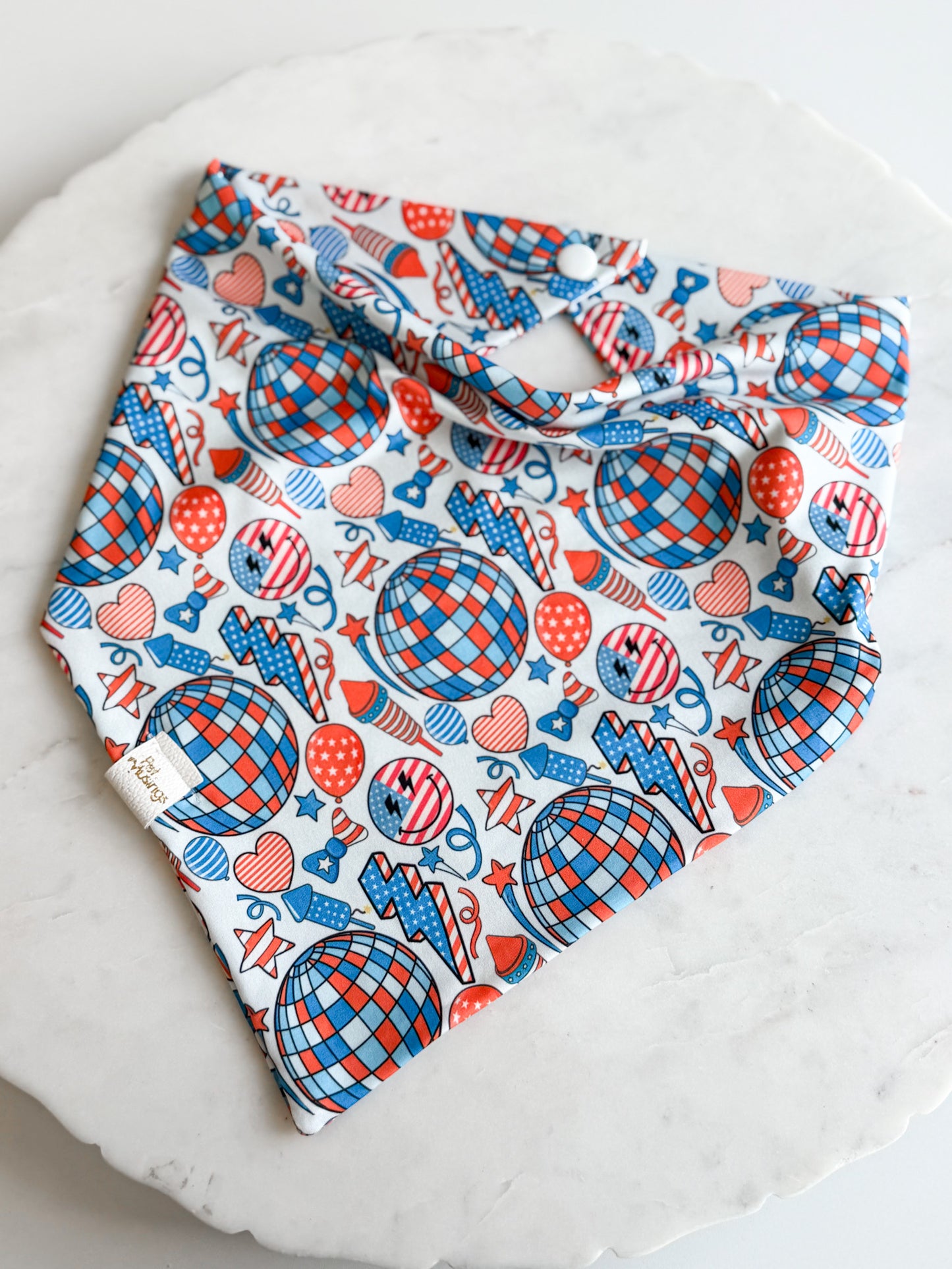 July 4th Party Wrinkle Resistant Bandana - Pet Musings