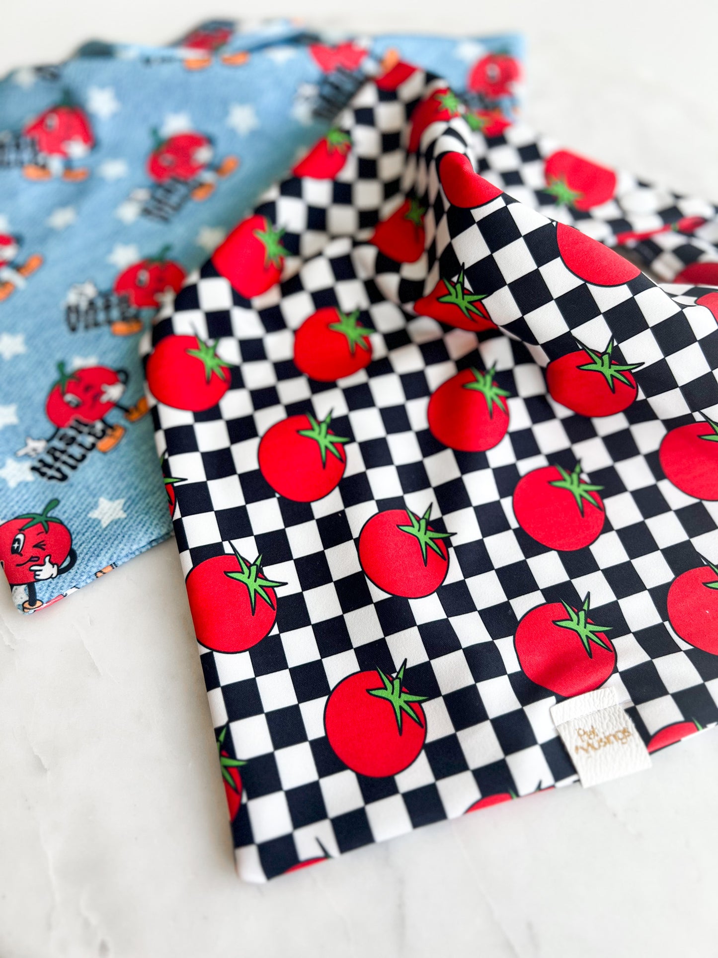 Checkered Tomatoes Wrinkle Resistant Bandana