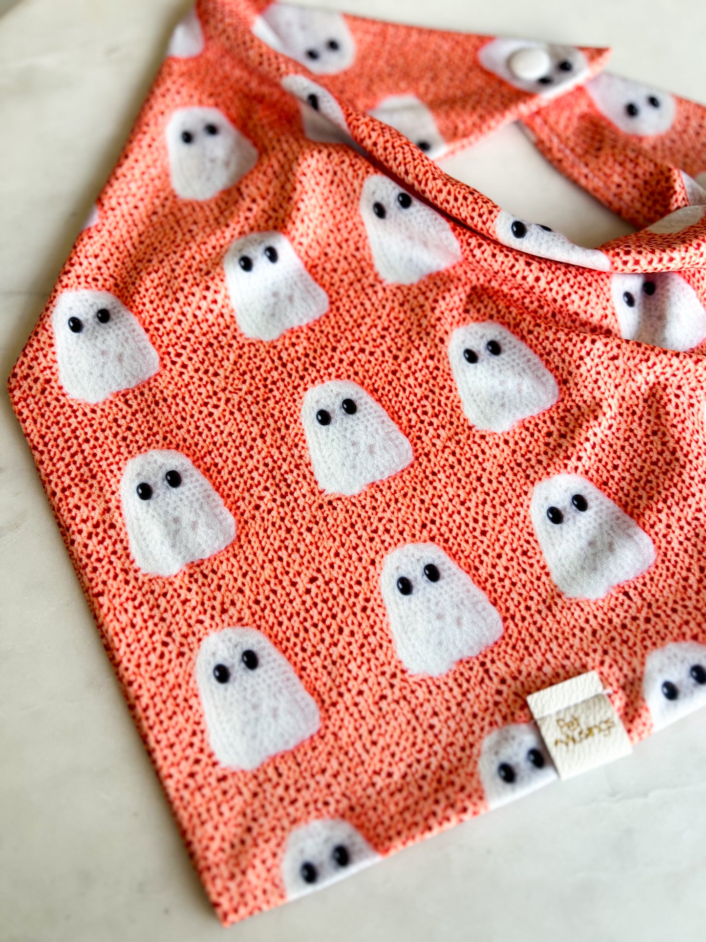 Orange Ghosts 3D Knit Wrinkle Resistant Bandana