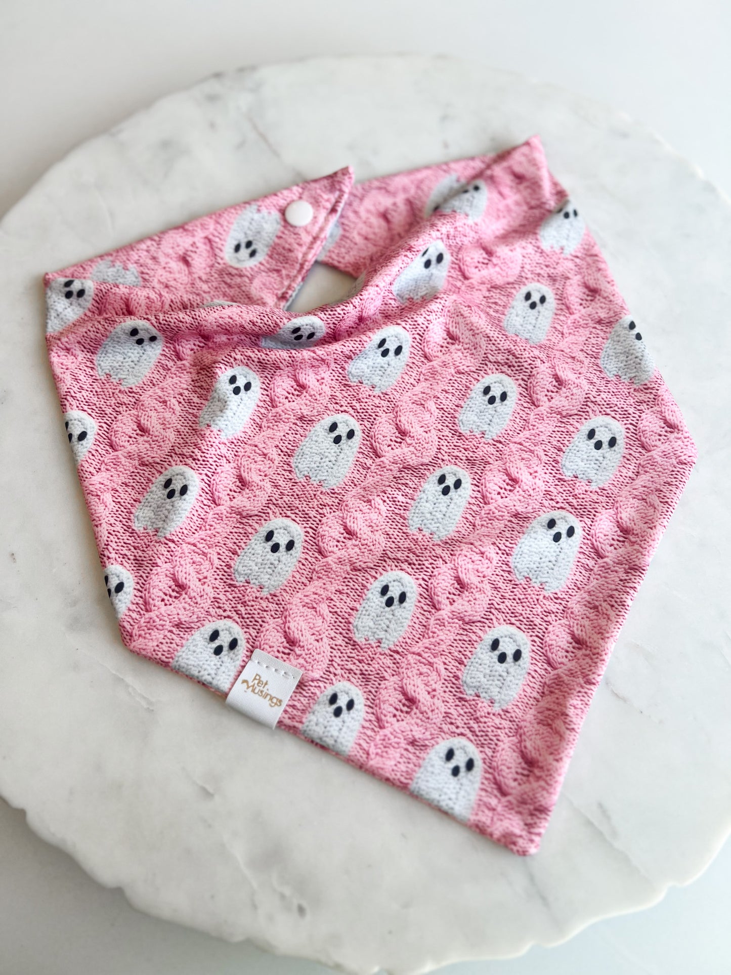 Pink Ghosts 3d Knit Wrinkle Resistant Bandana