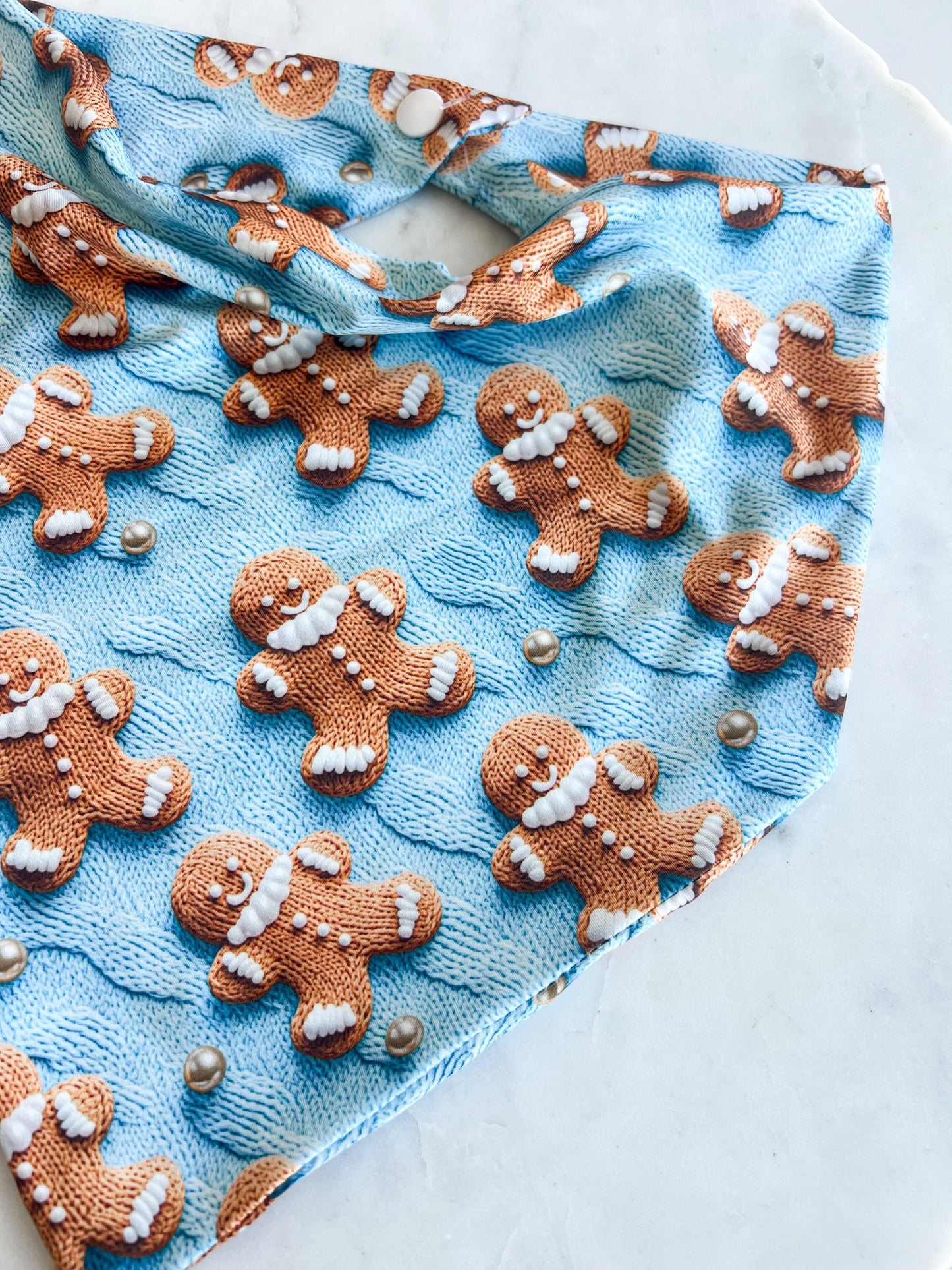 Gingerbread Man Knit Sweater 3D Wrinkle Resistant Bandana