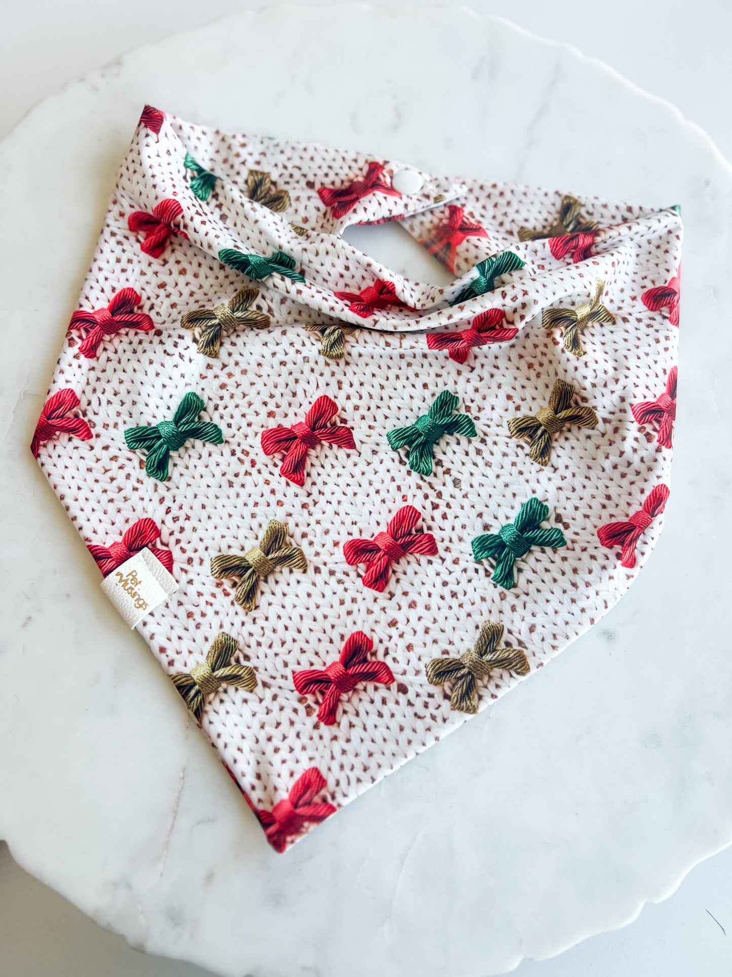 Holiday Bows Sweater 3D Wrinkle Resistant Bandana
