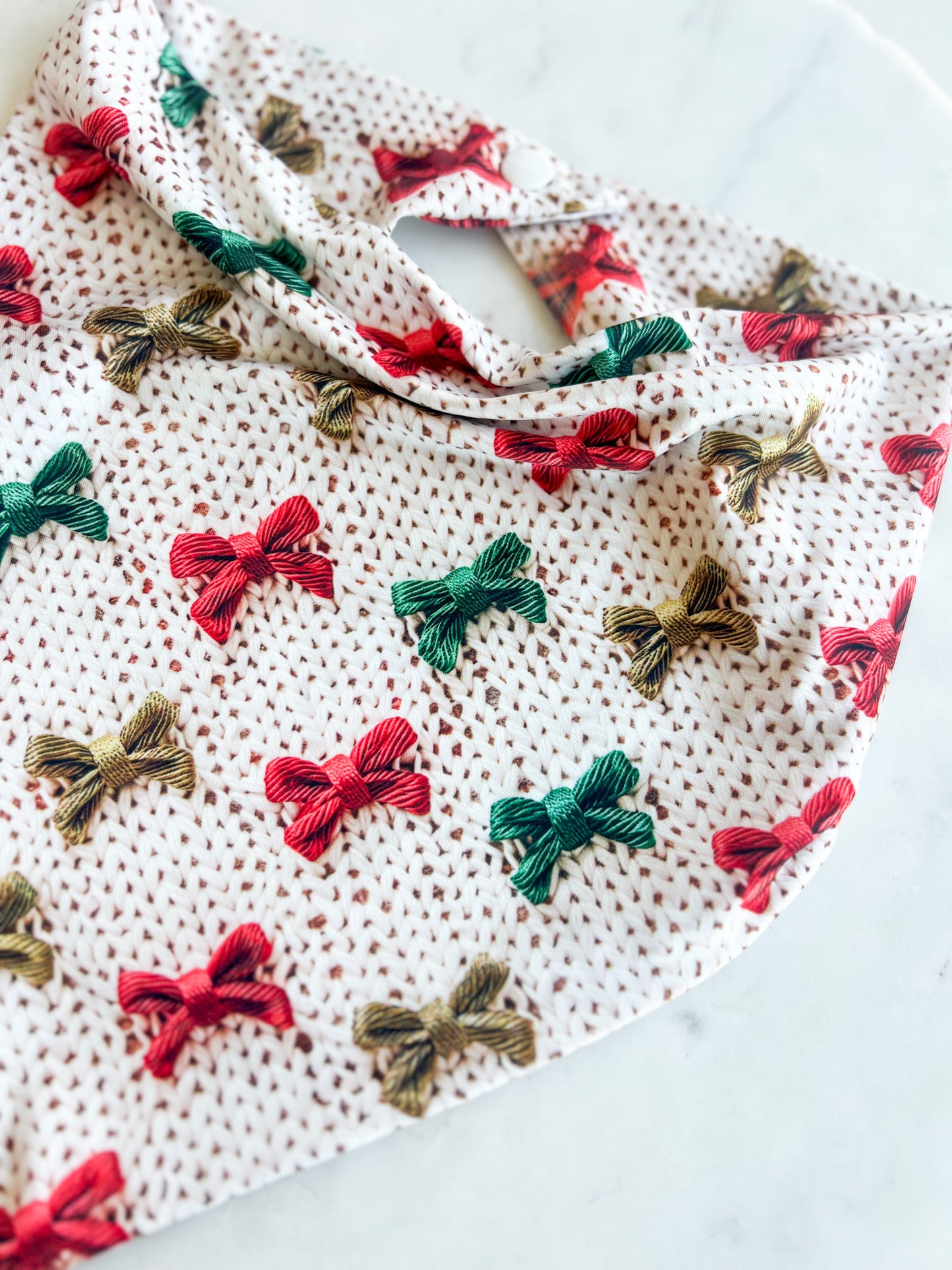 Holiday Bows Sweater 3D Wrinkle Resistant Bandana