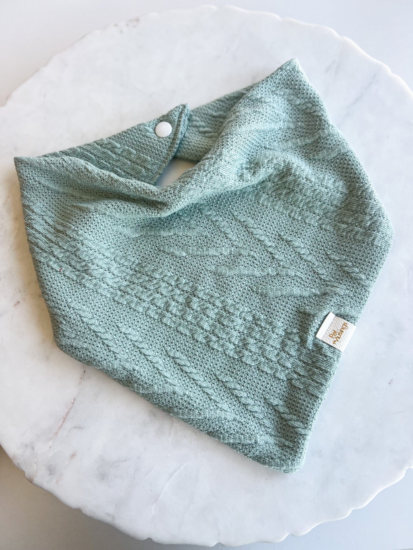 Sage Cable Knit Sweater Bandana