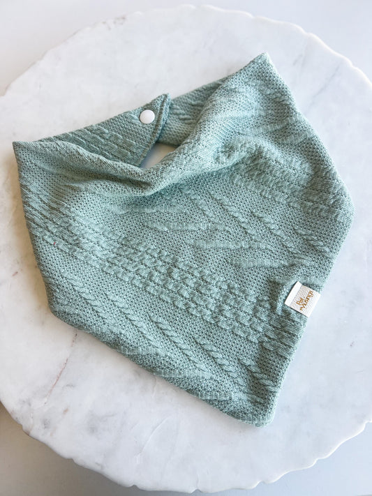 Sage Cable Knit Sweater Bandana