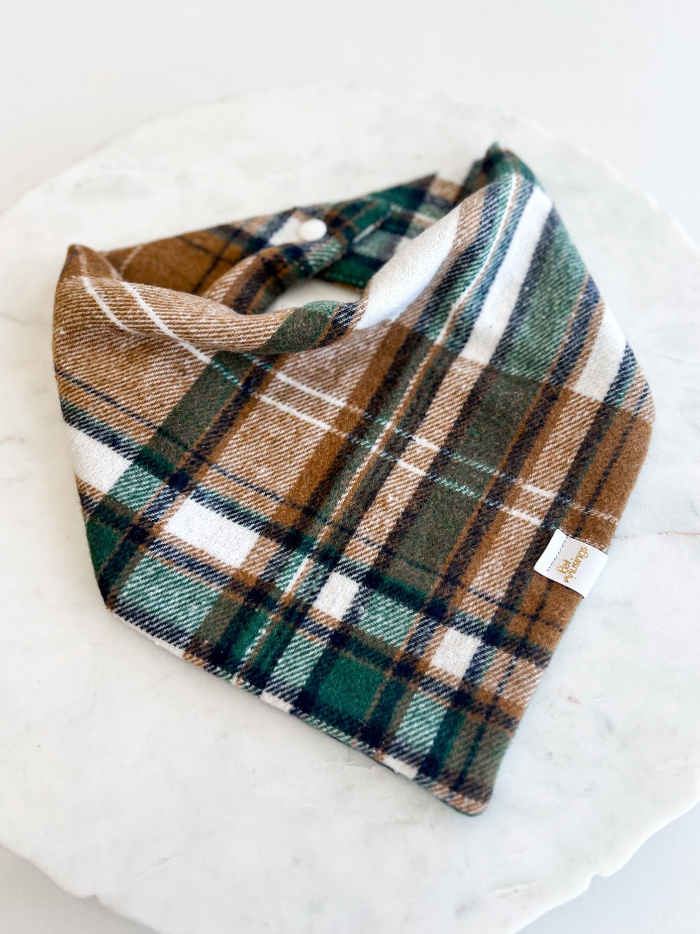 Campfire & Smores Plaid Flannel Bandana