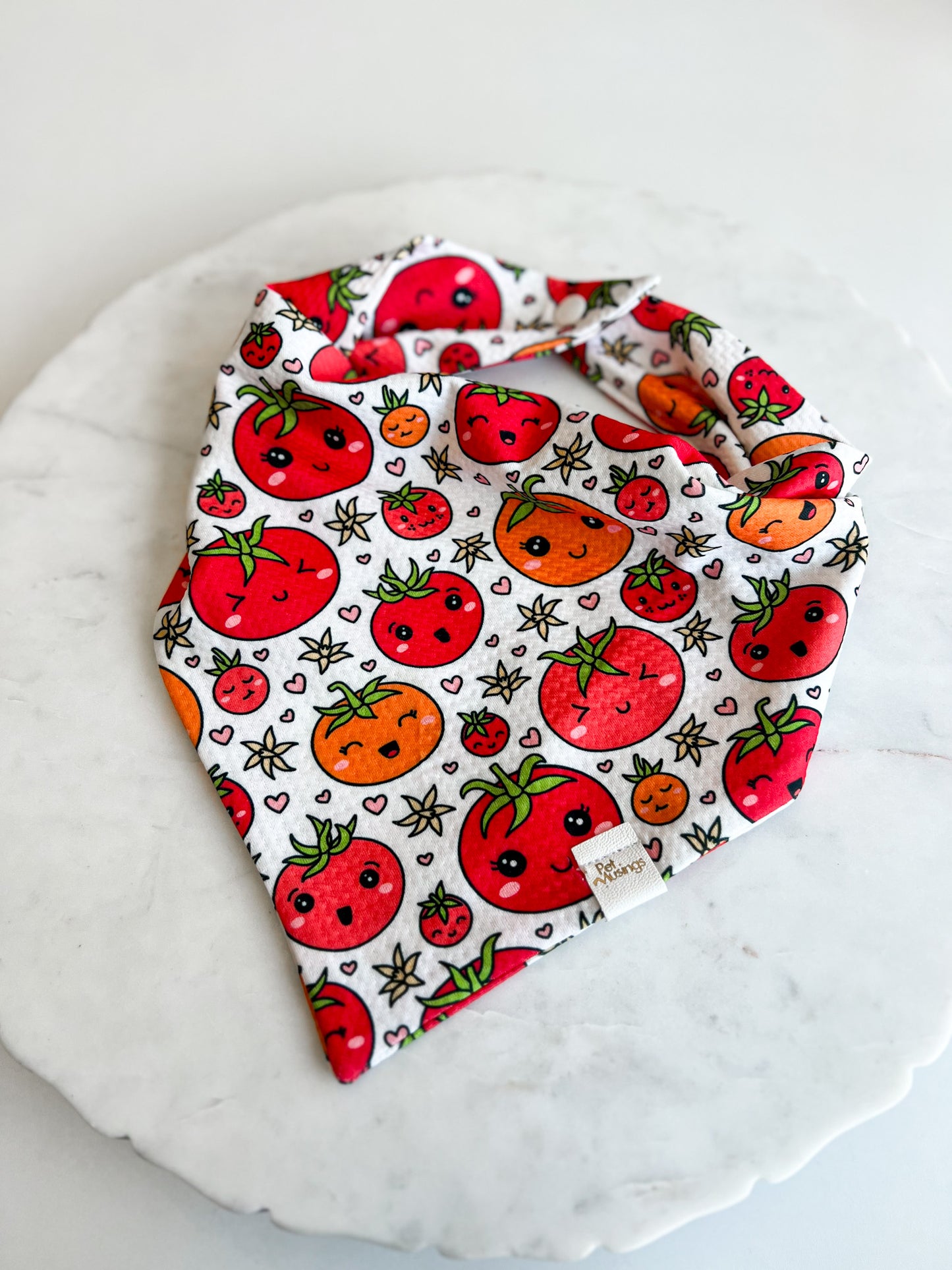 Kawaii Tomatoes Wrinkle Resistant Bandana