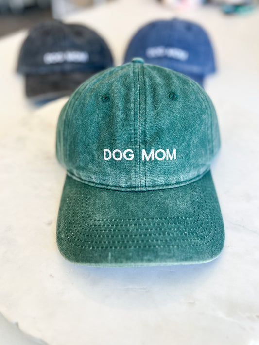 Dog Mom Hat Green - Pet Musings