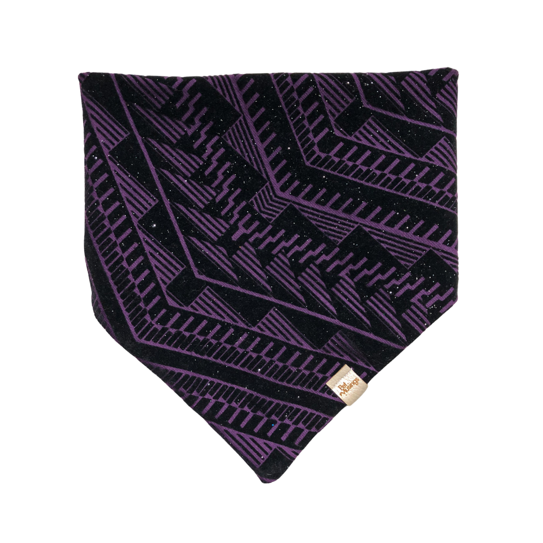 Art Deco Faux Suede Bandana - Pet Musings