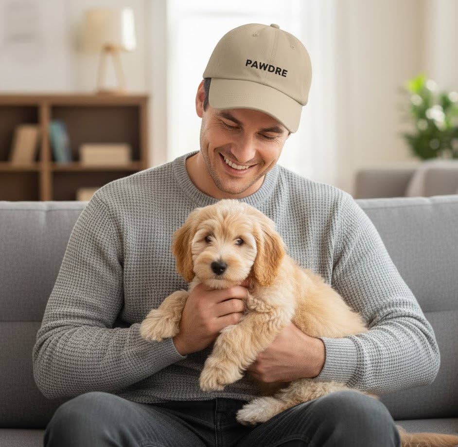 HatPhile Pawdre Soft Baseball Cap – Adjustable Cotton Hat for Dog / Cat Dads: Pawdre Khaki Cap - Pet Musings