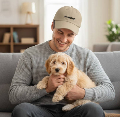 HatPhile Pawdre Soft Baseball Cap – Adjustable Cotton Hat for Dog / Cat Dads: Pawdre Khaki Cap - Pet Musings