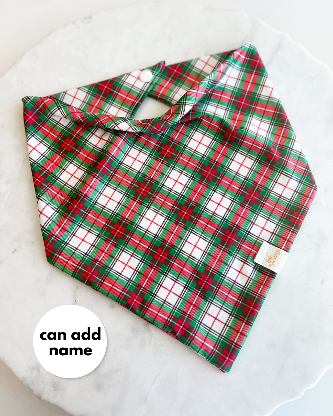 Most Wonderful Time of the Year Plaid Wrinkle Resistant Bandana