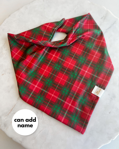 Deck the Halls Plaid Wrinkle Resistant Bandana