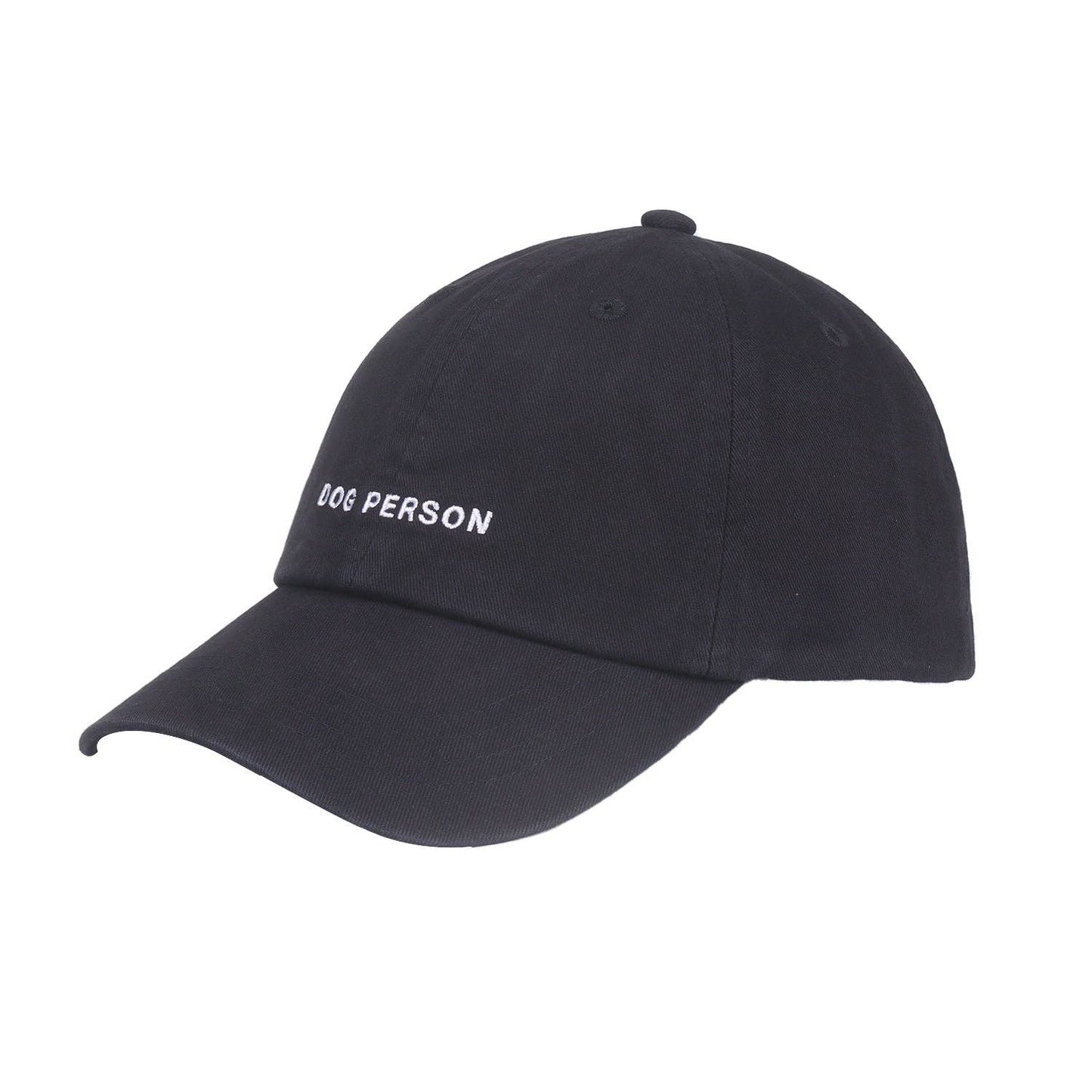 HatPhile Dog Person Baseball Cap - Embroidered Adjustable Hat for Dog Lovers: Black - Pet Musings
