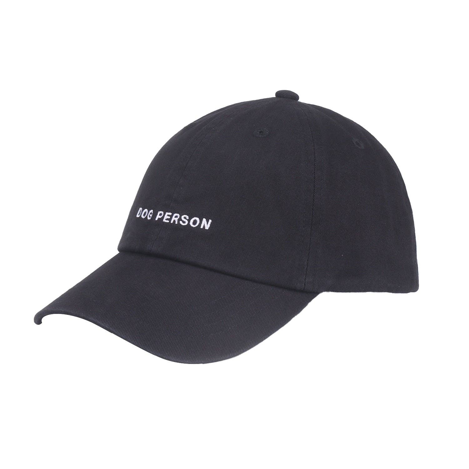 HatPhile Dog Person Baseball Cap - Embroidered Adjustable Hat for Dog Lovers: Black - Pet Musings