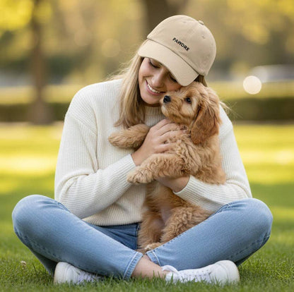 HatPhile Pawdre Soft Baseball Cap – Adjustable Cotton Hat for Dog / Cat Dads: Pawdre Khaki Cap - Pet Musings