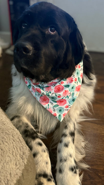 Holiday Floral Wrinkle Resistant Bandana