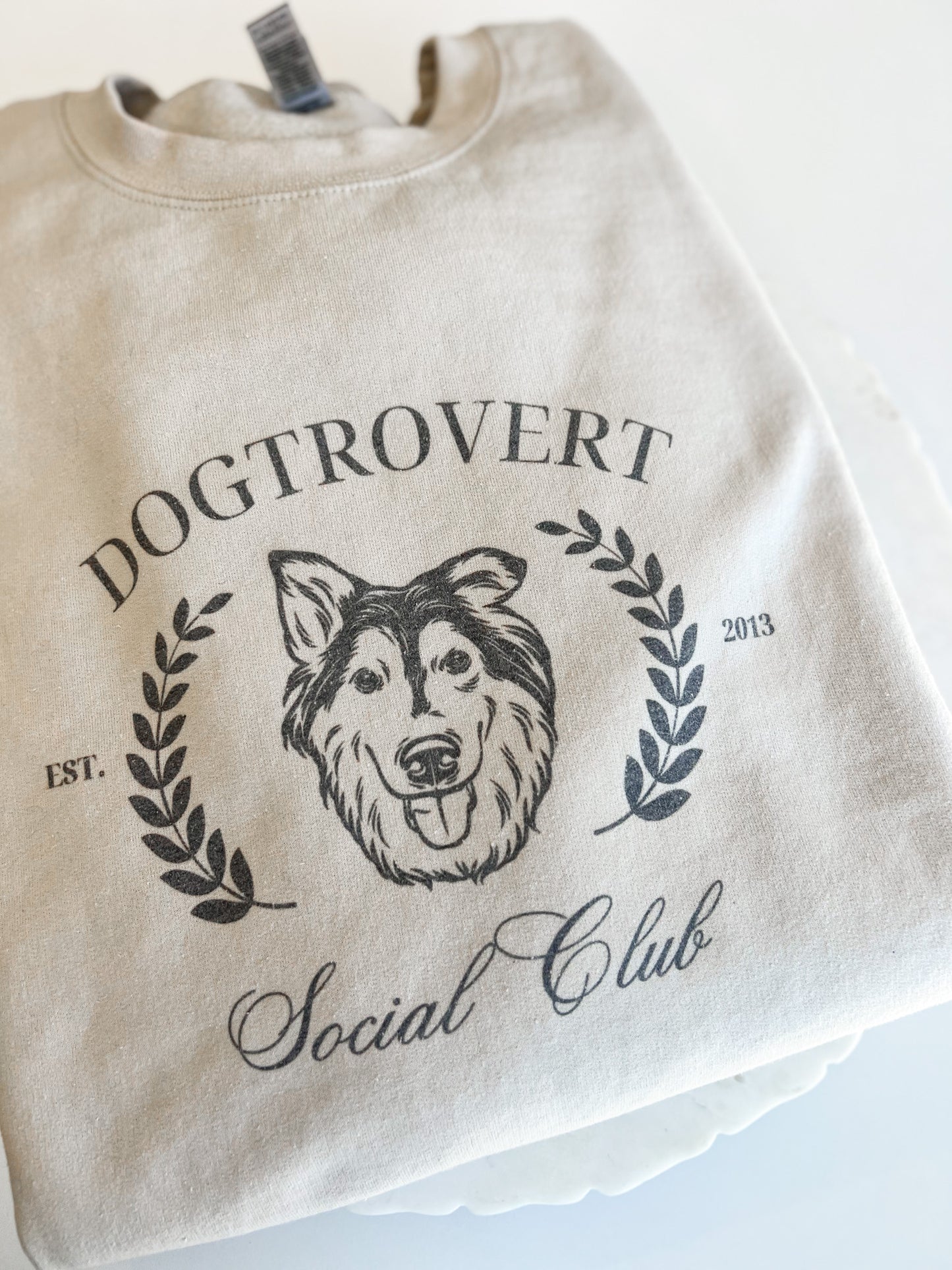 Custom Pet Portrait Social Club Sweatshirt