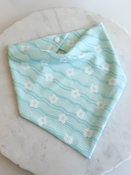 Customizable Daisy Waves Wrinkle Resistant Bandana - Pet Musings