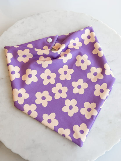 Customizable Lilac Daisy Wrinkle Resistant Bandana