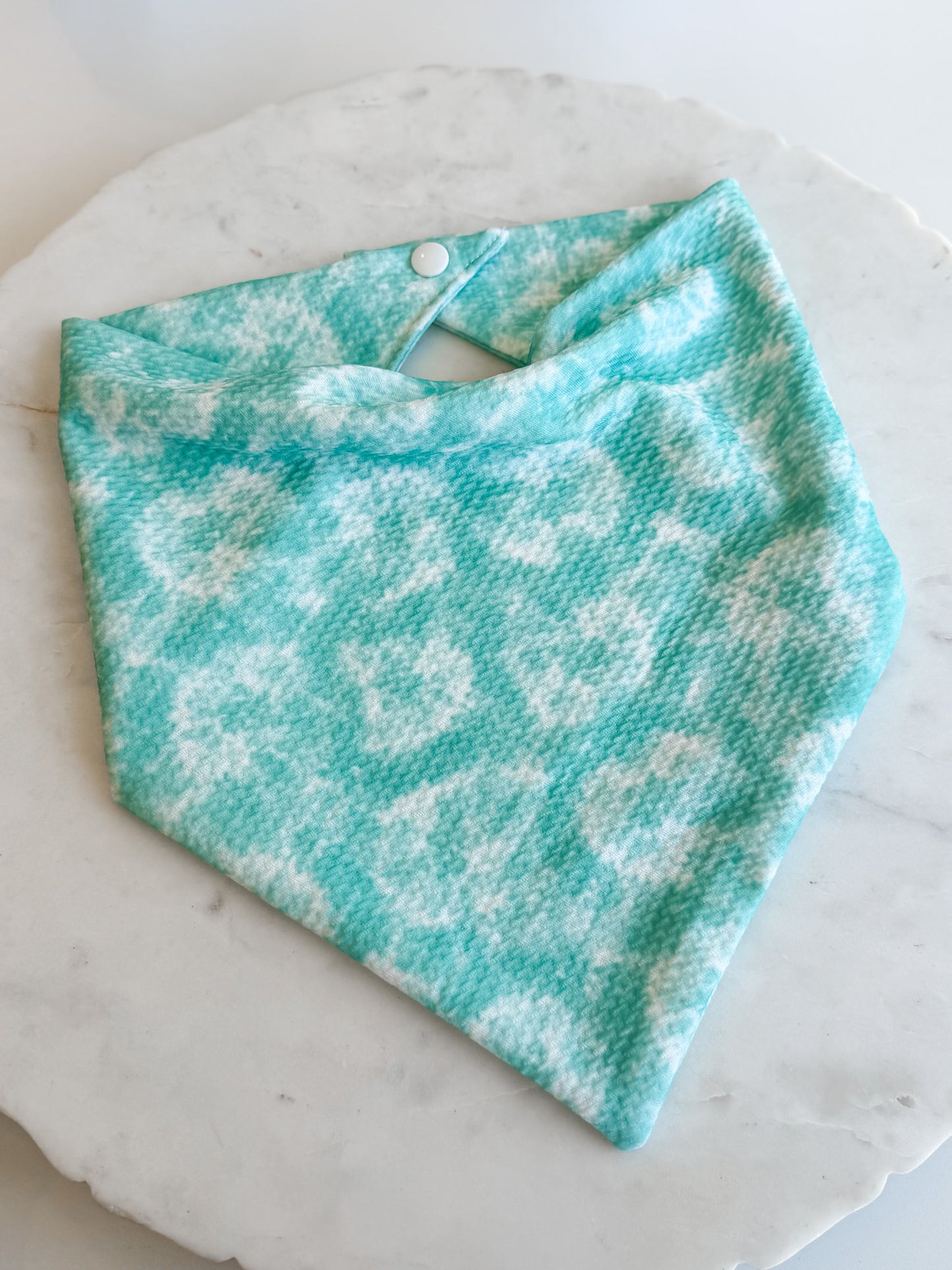 Customizable Blue Tie Dye Wrinkle Resistant Bandana