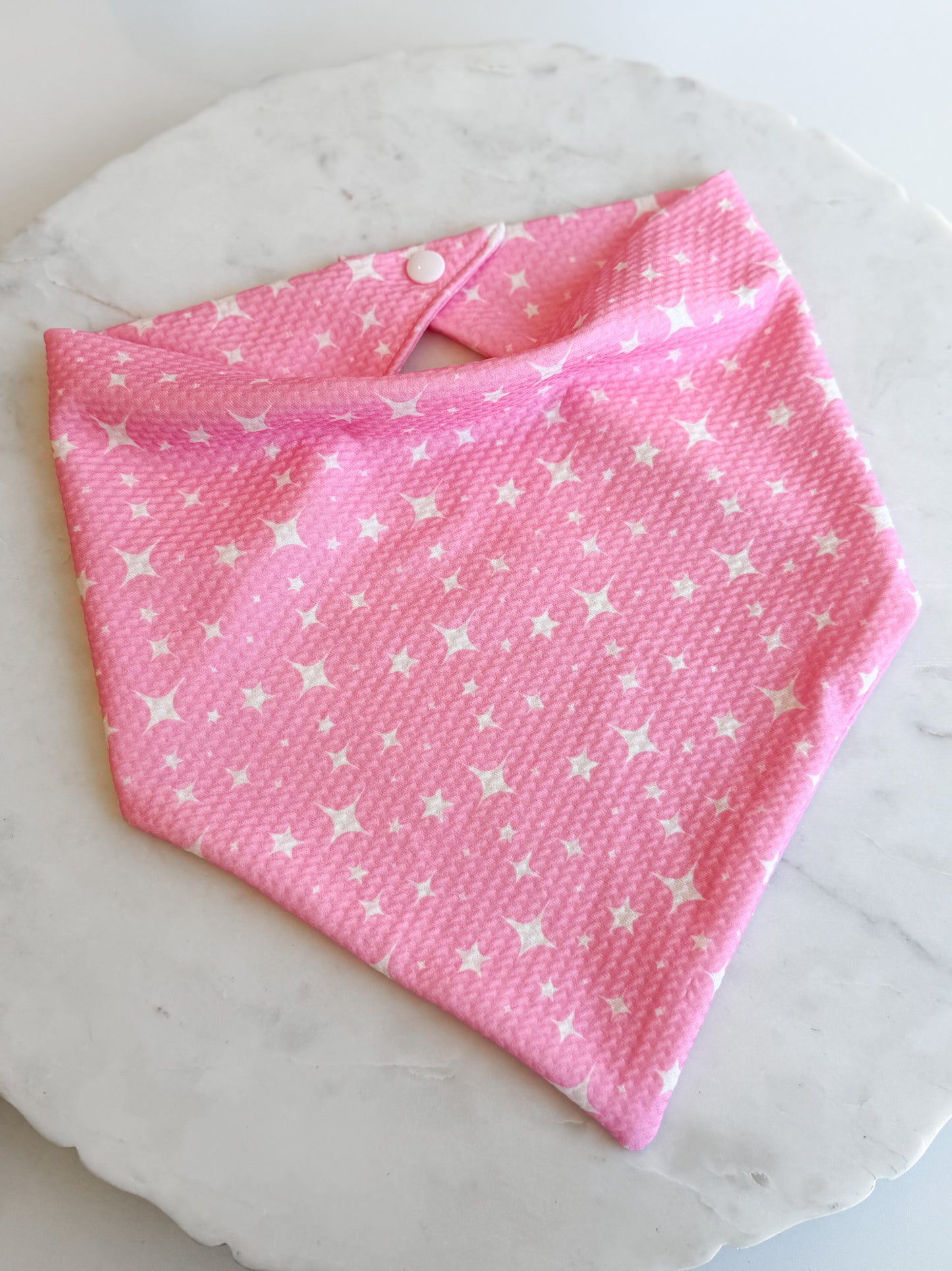 Customizable Pink Stars Wrinkle Resistant Bandana