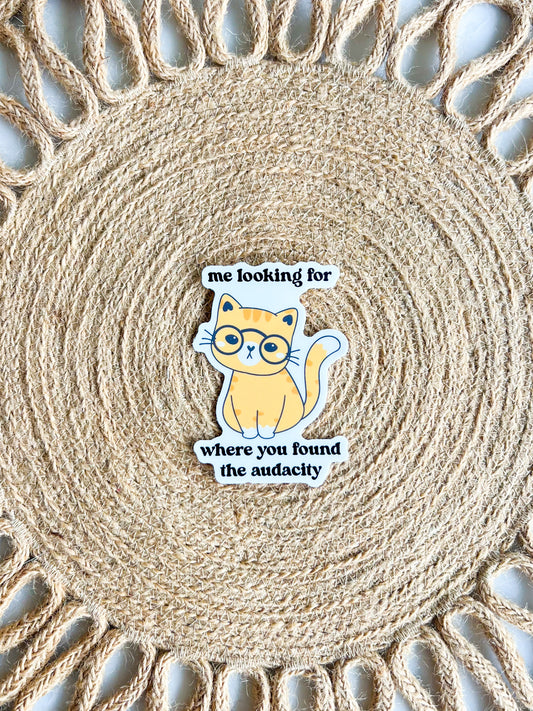 Where you Found the Audacity Cat Sticker