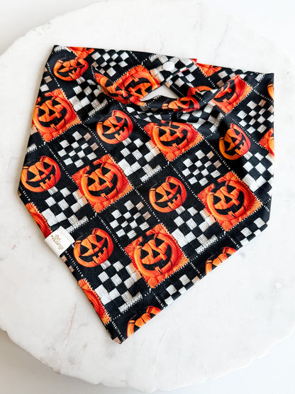 Jack O Lantern 3D Wrinkle Resistant Bandana