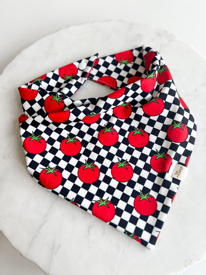 Checkered Tomatoes Wrinkle Resistant Bandana