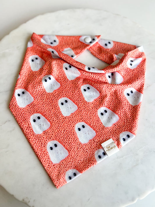 Orange Ghosts 3D Knit Wrinkle Resistant Bandana