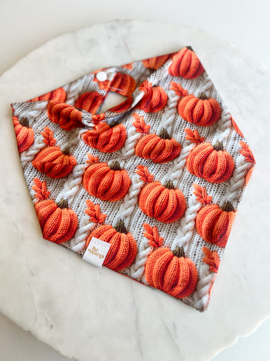 Pumpkin Patch 3d Knit Wrinkle Resistant Bandana