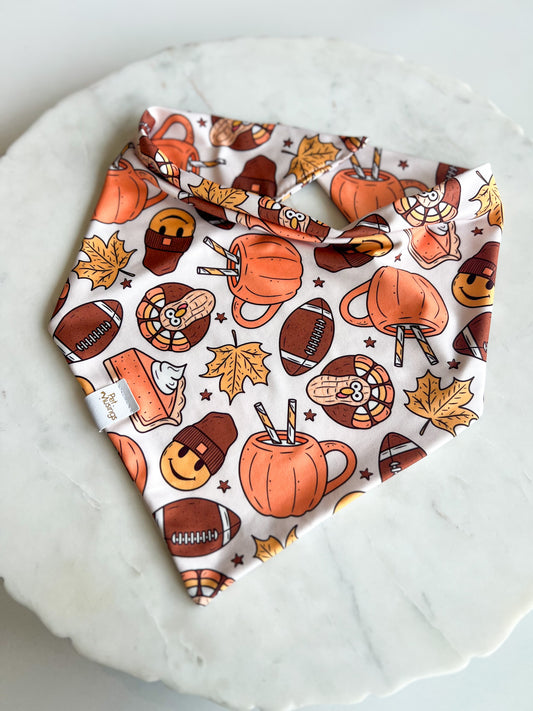 Turkeys and Touchdowns Wrinkle Resistant Bandana