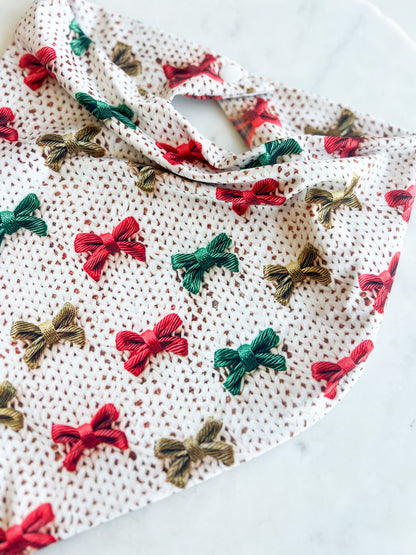 Holiday Bows Sweater 3D Wrinkle Resistant Bandana