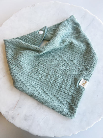 Sage Cable Knit Sweater Bandana