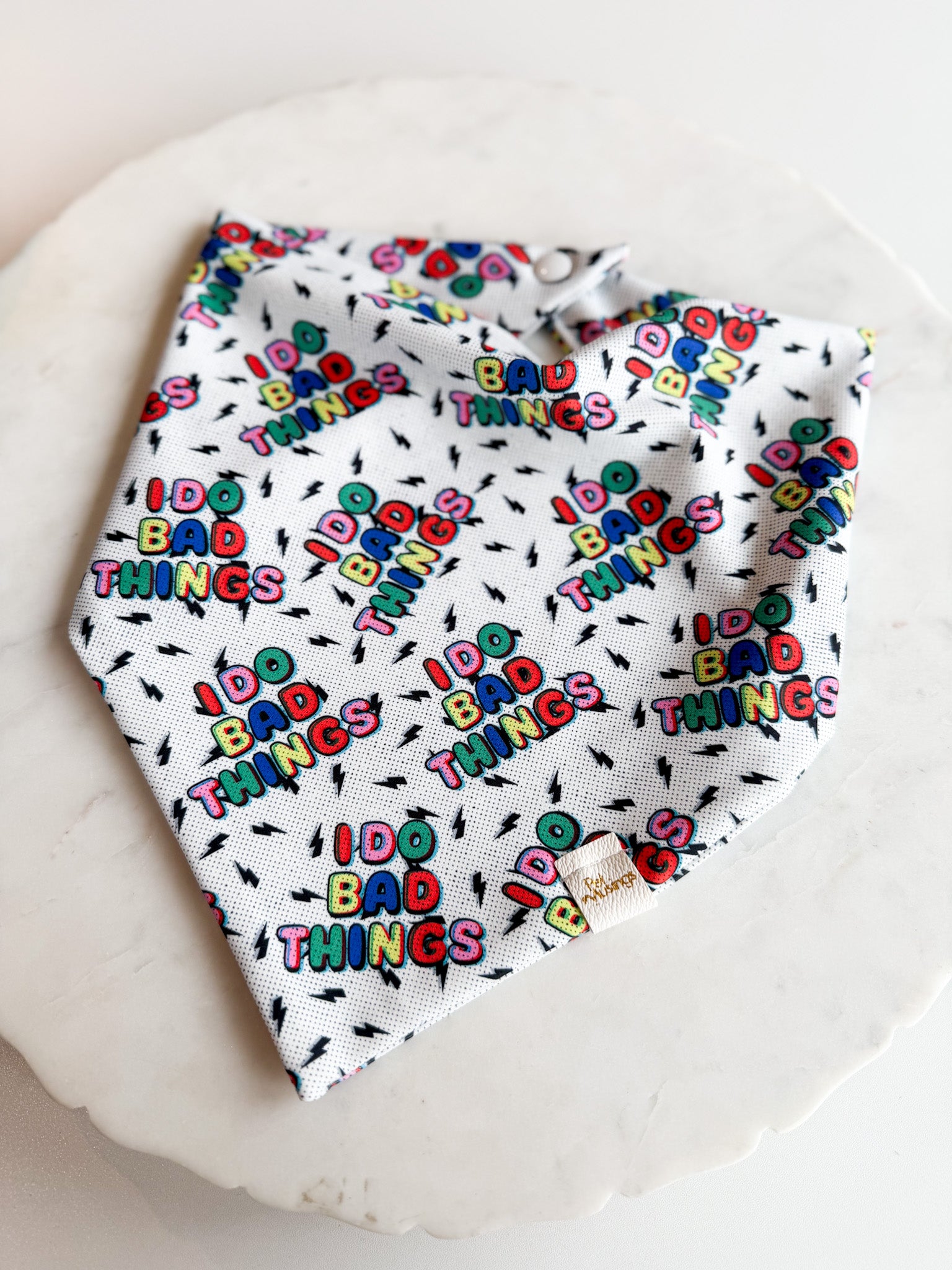 I Do Bad Things Wrinkle Resistant Bandana - Pet Musings