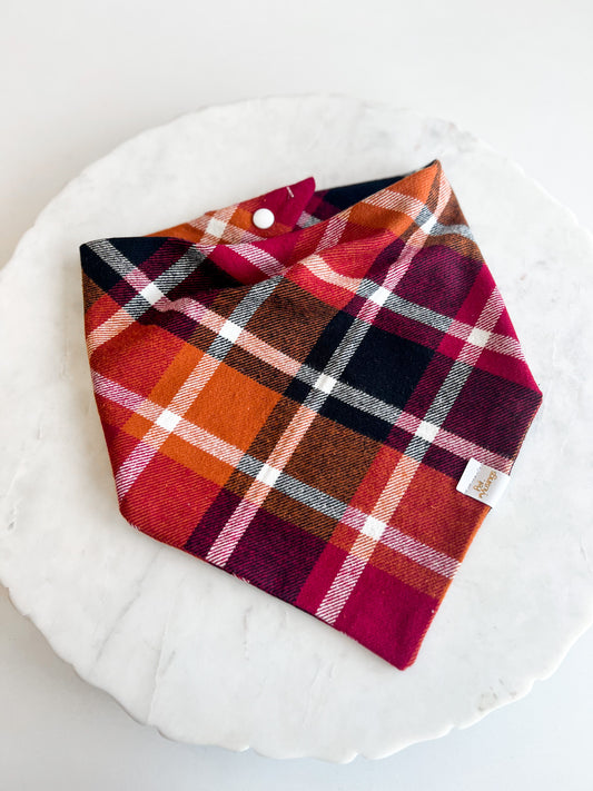 Apple Orchard Plaid Flannel Bandana