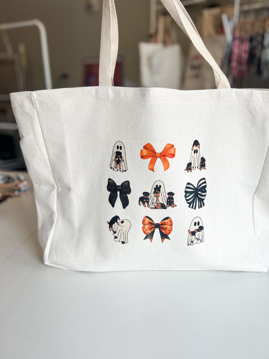 Ghosts & Puppies Oversized Tote