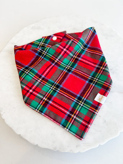 Best Time of the Year Plaid Flannel Bandana