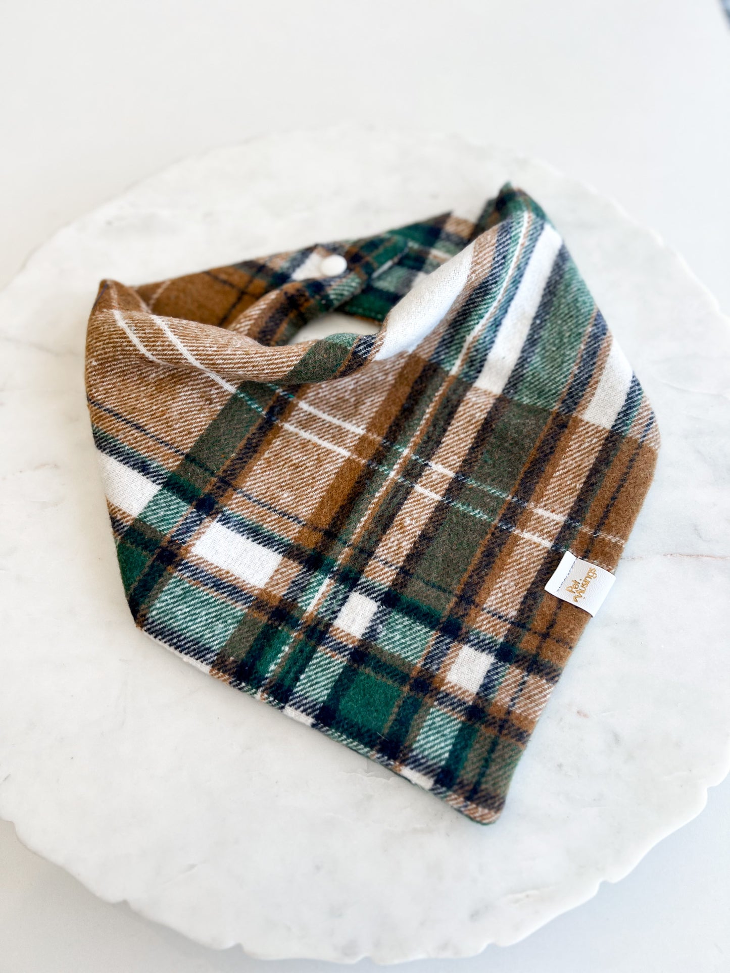 Campfire & Smores Plaid Flannel Bandana