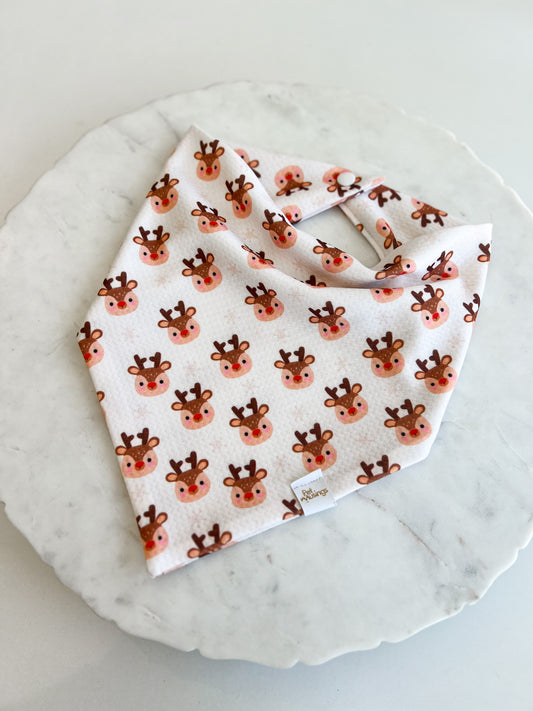 Red Nosed Reindeer Wrinkle Resistant Bandana