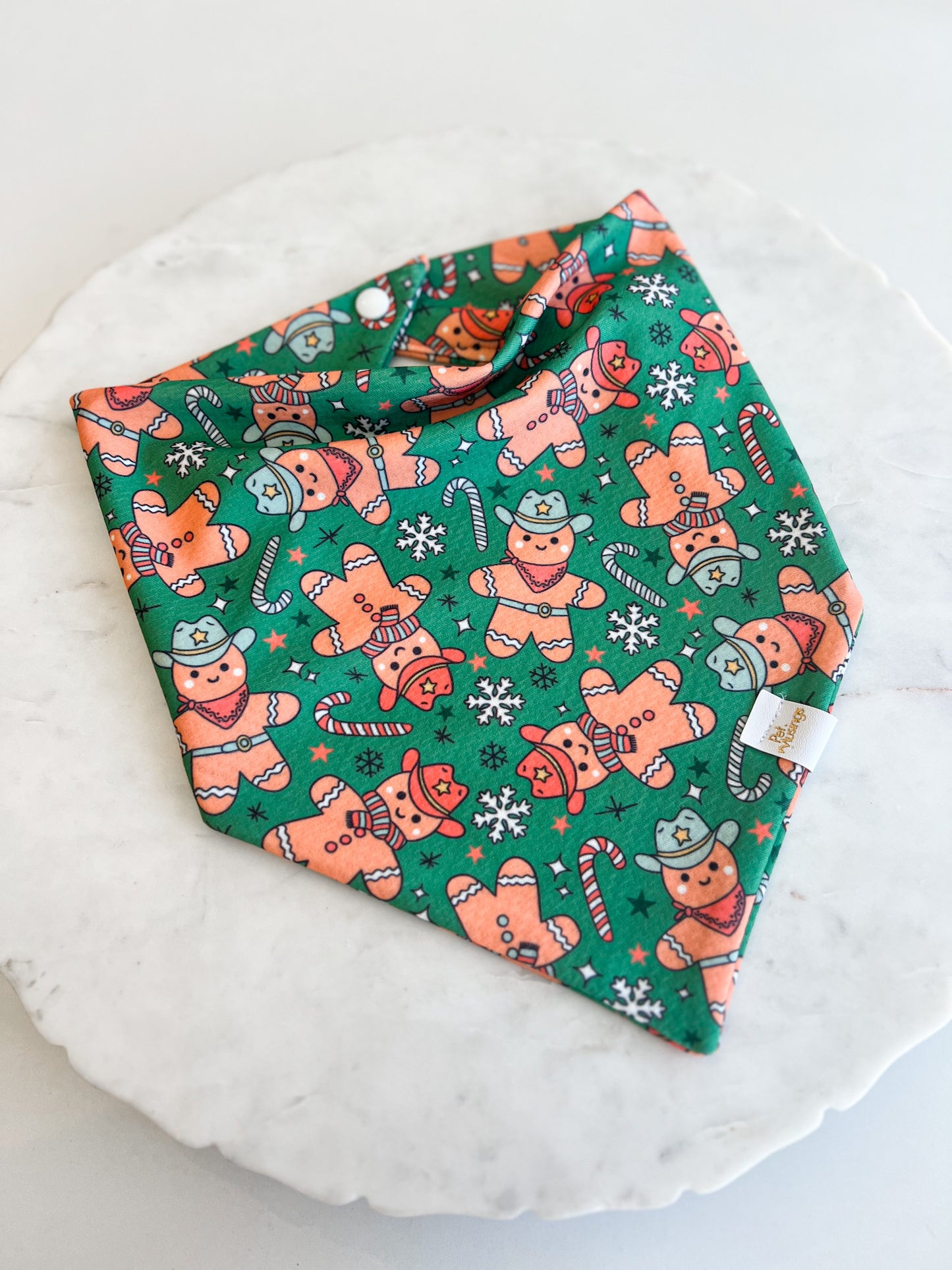 Cowboy Gingerbread Man Wrinkle Resistant Bandana