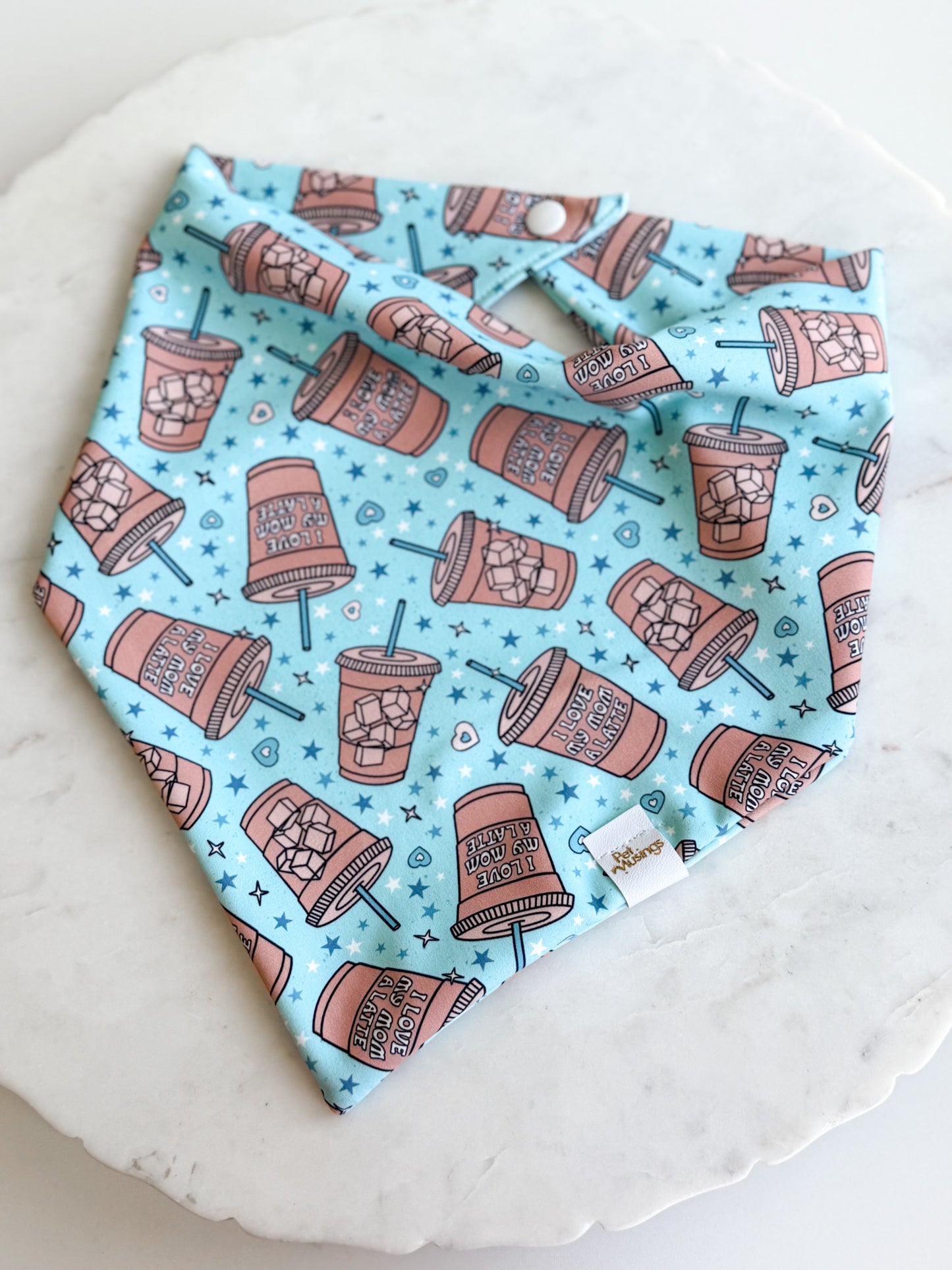Love My Mom A Latte Wrinkle Resistant Bandana - Pet Musings