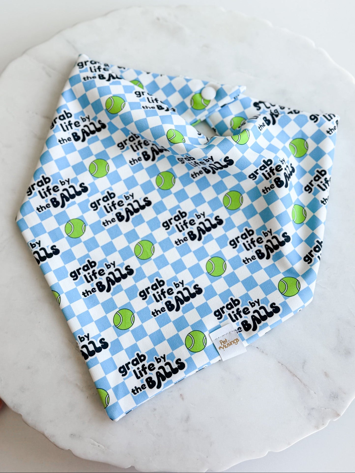 Grab Life by the Balls Wrinkle Resistant Bandana - Pet Musings
