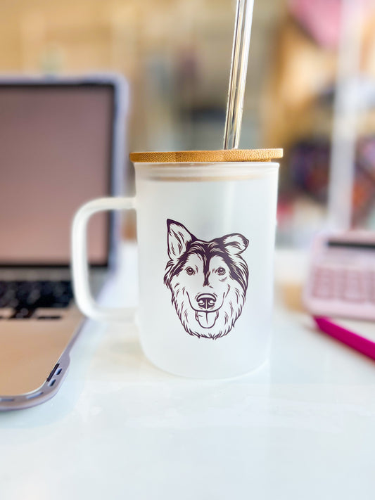 Custom Pet Portrait Frosted Mug