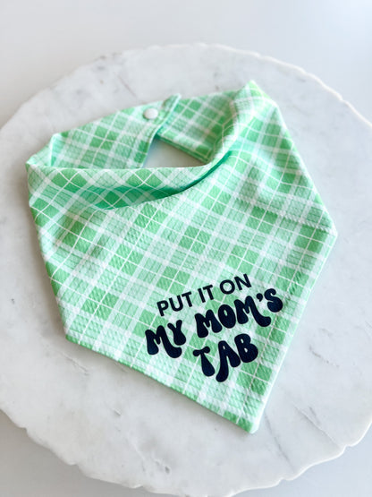 My Mom's Tab Green Wrinkle Resistant Bandana