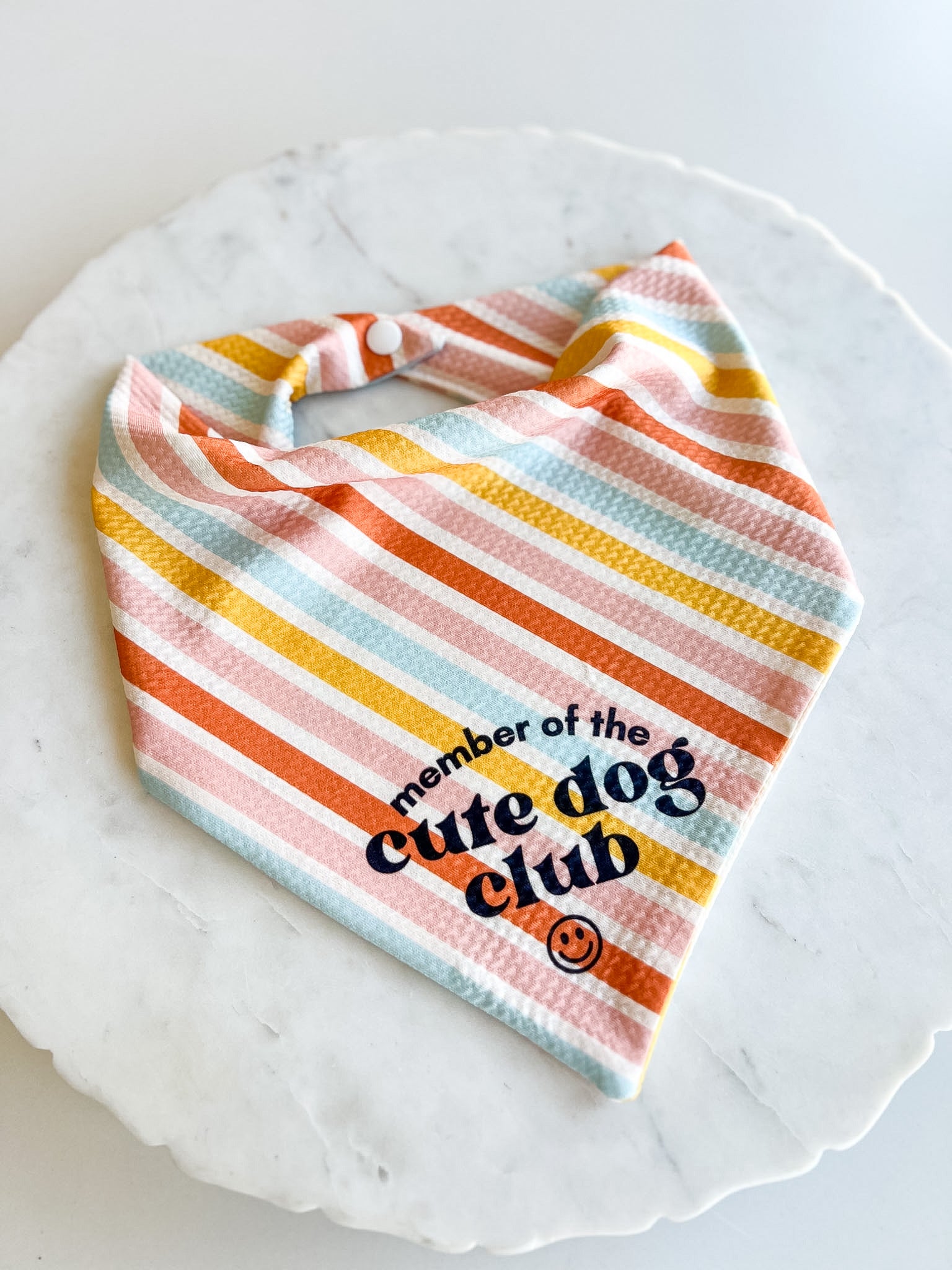 Customizable Orange Plaid Wrinkle Resistant Bandana - Pet Musings