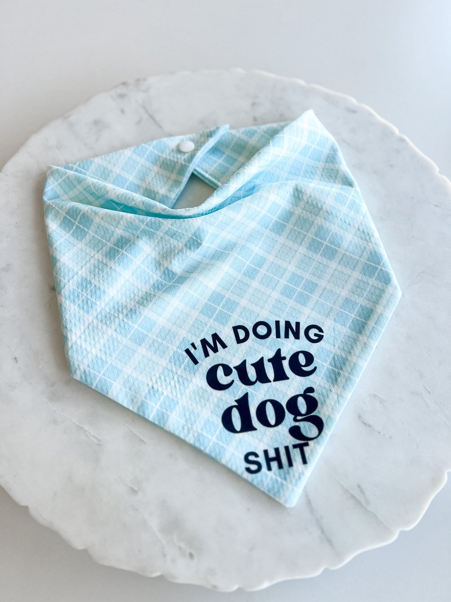 Customizable Orange Plaid Wrinkle Resistant Bandana - Pet Musings