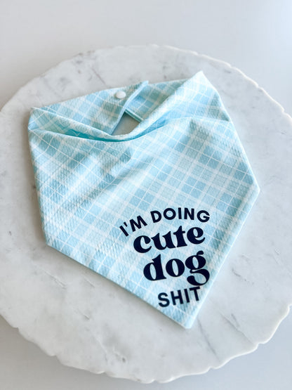 Customizable Orange Plaid Wrinkle Resistant Bandana - Pet Musings